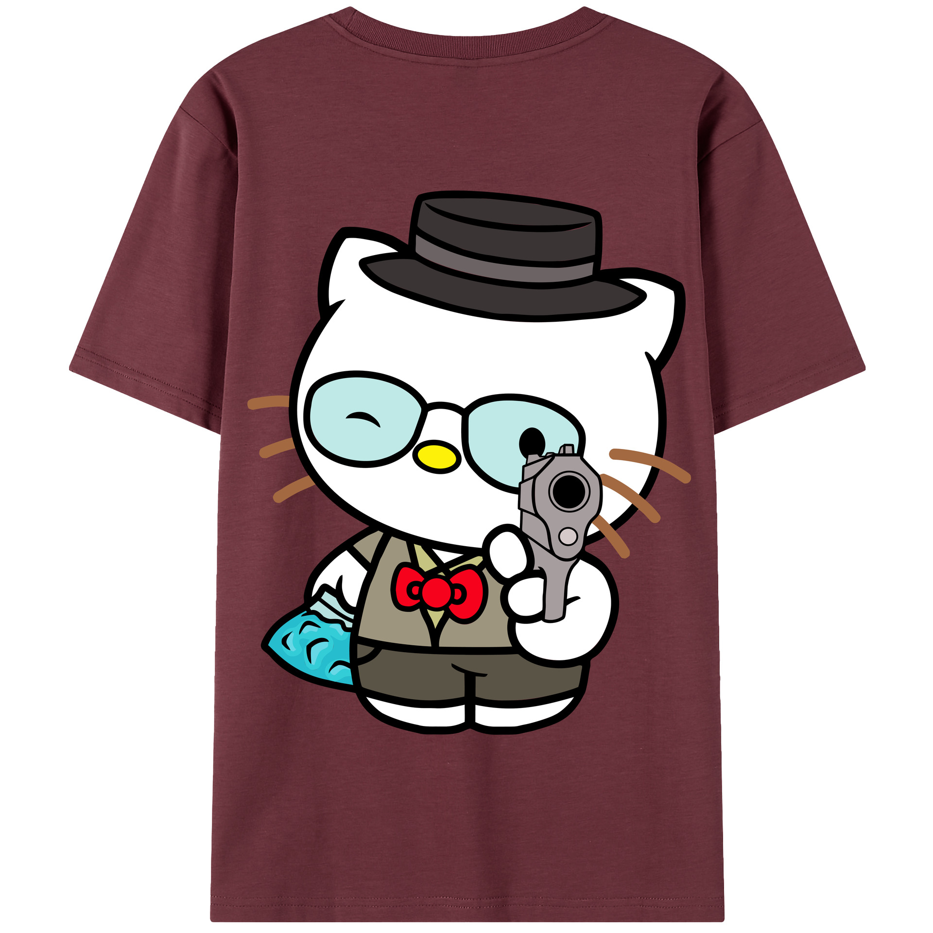 （画像用） Hello Kitty ハローキティ 綿100％半袖Tシャツ（背面プリント）